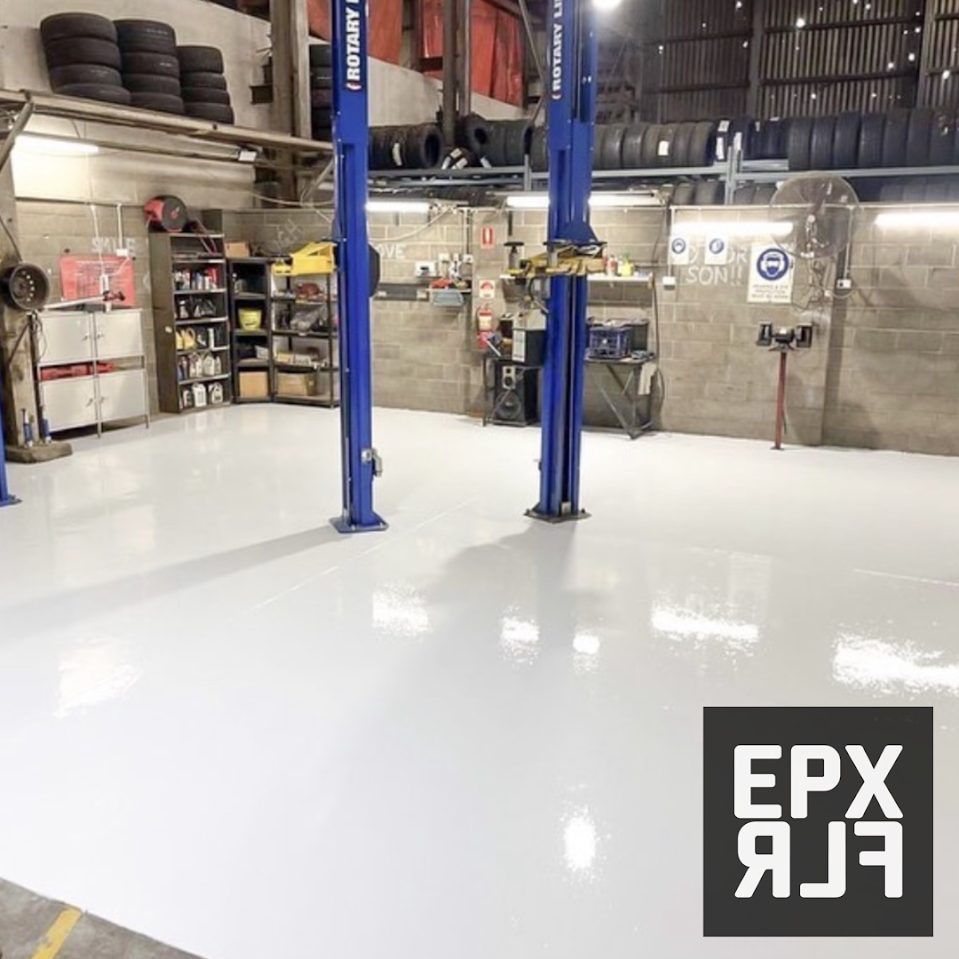 epoxy flooring in workshop Asquith