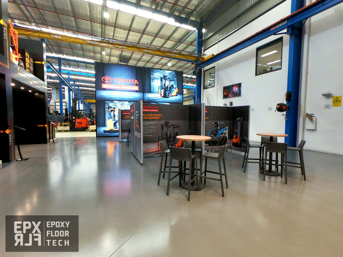 self-levelling epoxy flooring Toyota Showroom - Blacktown